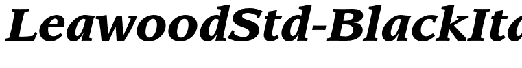 LeawoodStd-BlackItalic