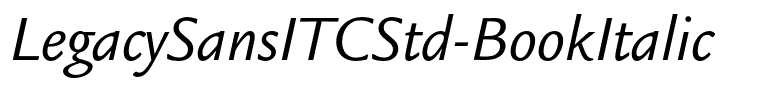 LegacySansITCStd-BookItalic