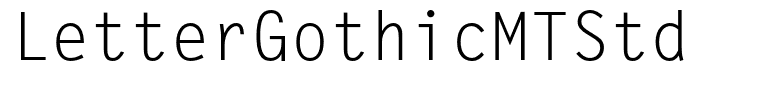 LetterGothicMTStd