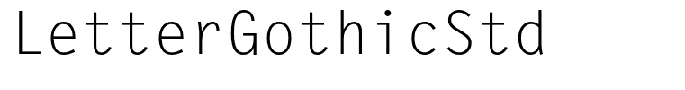 LetterGothicStd