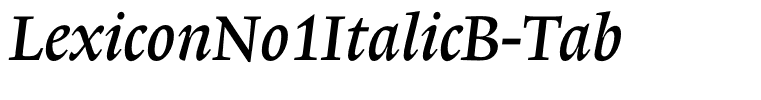 LexiconNo1ItalicB-Tab