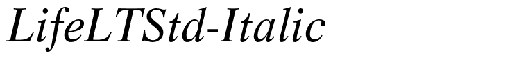 LifeLTStd-Italic