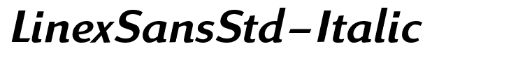 LinexSansStd-Italic