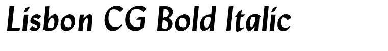 Lisbon CG Bold Italic
