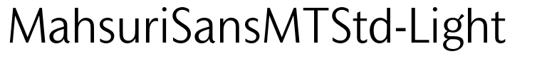 MahsuriSansMTStd-Light