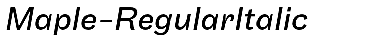 Maple-RegularItalic