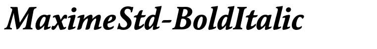 MaximeStd-BoldItalic