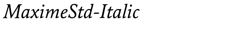 MaximeStd-Italic