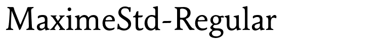 MaximeStd-Regular