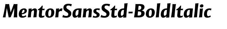 MentorSansStd-BoldItalic