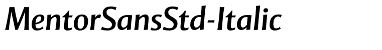 MentorSansStd-Italic