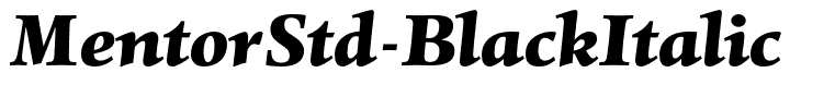 MentorStd-BlackItalic