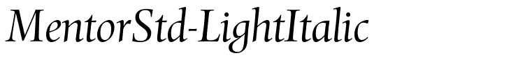 MentorStd-LightItalic