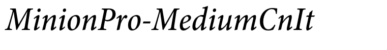 MinionPro-MediumCnIt