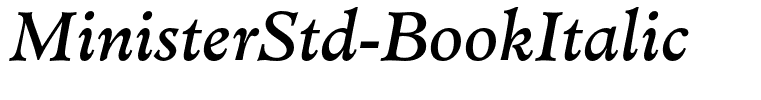 MinisterStd-BookItalic