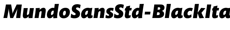 MundoSansStd-BlackItalic