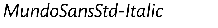 MundoSansStd-Italic