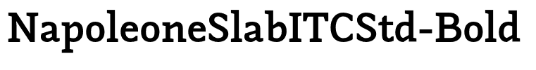 NapoleoneSlabITCStd-Bold