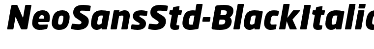 NeoSansStd-BlackItalic