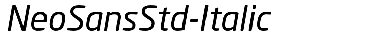 NeoSansStd-Italic