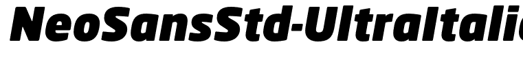 NeoSansStd-UltraItalic