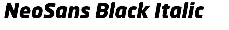 NeoSans Black Italic