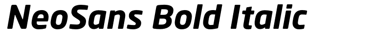 NeoSans Bold Italic