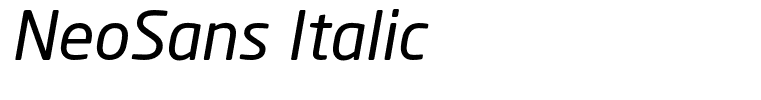 NeoSans Italic