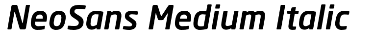 NeoSans Medium Italic