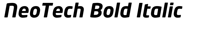 NeoTech Bold Italic