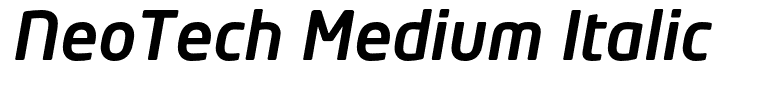 NeoTech Medium Italic