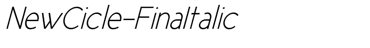 NewCicle-FinaItalic