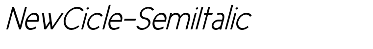 NewCicle-SemiItalic