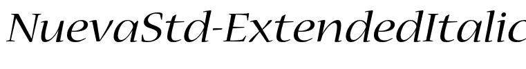 NuevaStd-ExtendedItalic