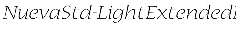 NuevaStd-LightExtendedItal