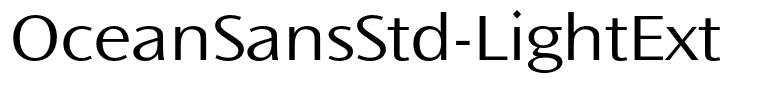 OceanSansStd-LightExt
