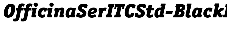 OfficinaSerITCStd-BlackItalic