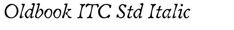 Oldbook ITC Std Italic