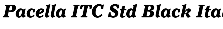 Pacella ITC Std Black Italic