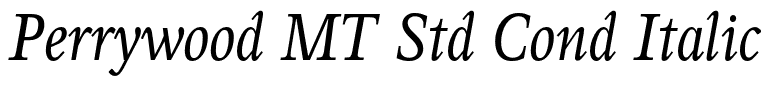 Perrywood MT Std Cond Italic