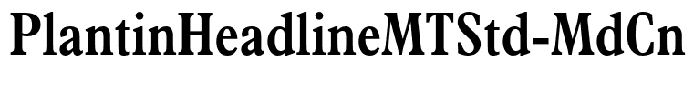 PlantinHeadlineMTStd-MdCn