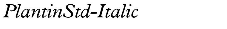 PlantinStd-Italic