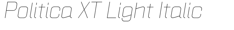 Politica XT Light Italic