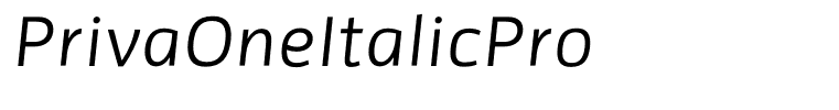 PrivaOneItalicPro