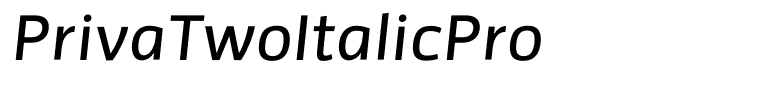 PrivaTwoItalicPro