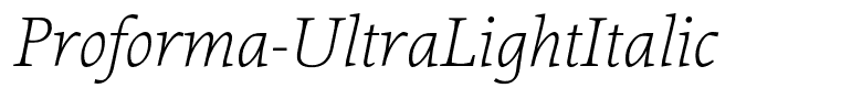 Proforma-UltraLightItalic