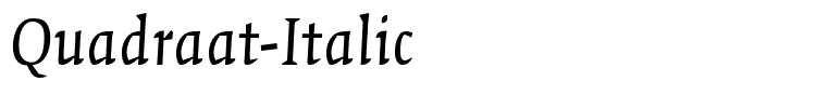 Quadraat-Italic