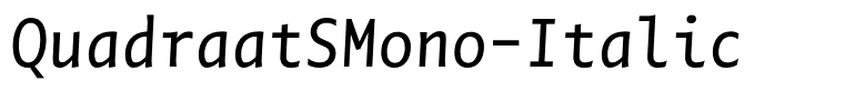 QuadraatSMono-Italic