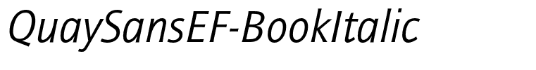 QuaySansEF-BookItalic