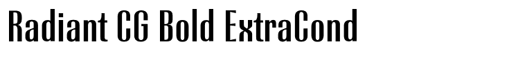 Radiant CG Bold ExtraCond